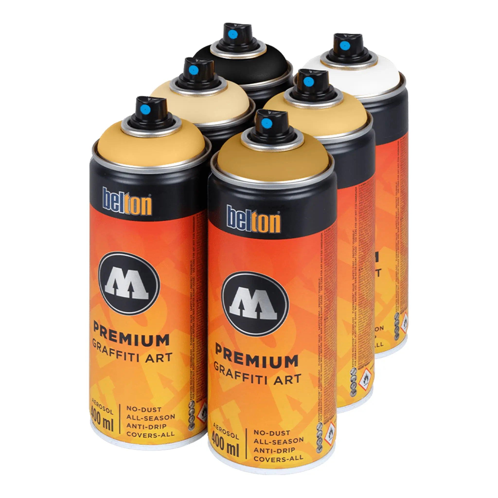 Molotow Premium Desert Spray Paint Pack (6 x 400ml)