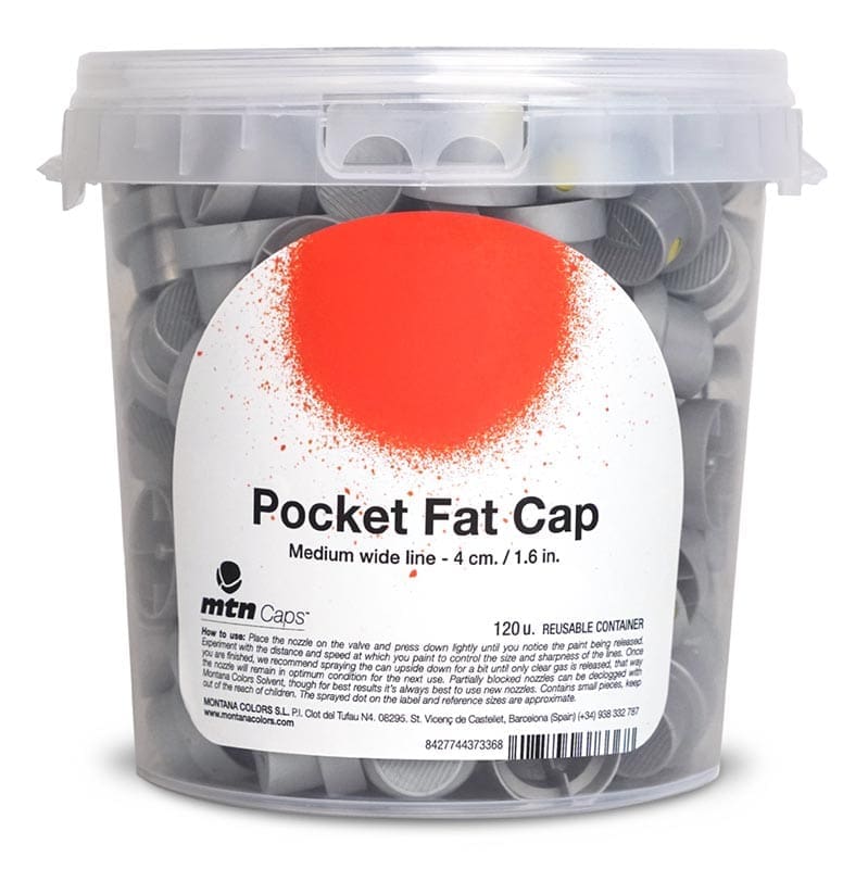 Pocket Fat Cap (Silver With Yellow Dot) - Bucket of 120