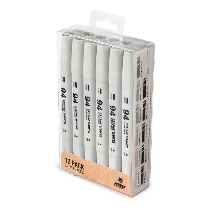 MTN Montana Colors 94 Graphic Marker Grey Shades Pack (12 Markers)
